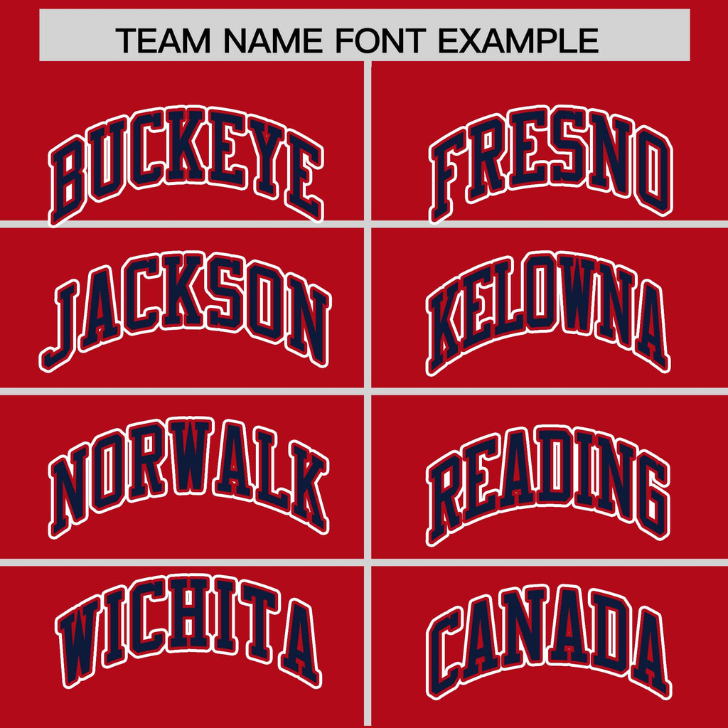 Custom Red Navy Raglan Sleeves Varsity Full-Snap Letterman Two Tone Jacket Hoodie