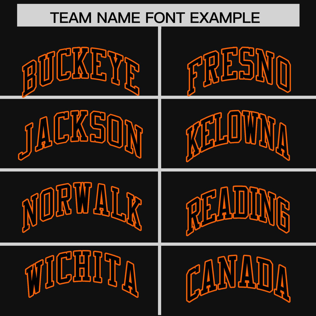 Custom Black Orange Raglan Sleeves Varsity Full-Snap Letterman Two Tone Jacket Hoodie