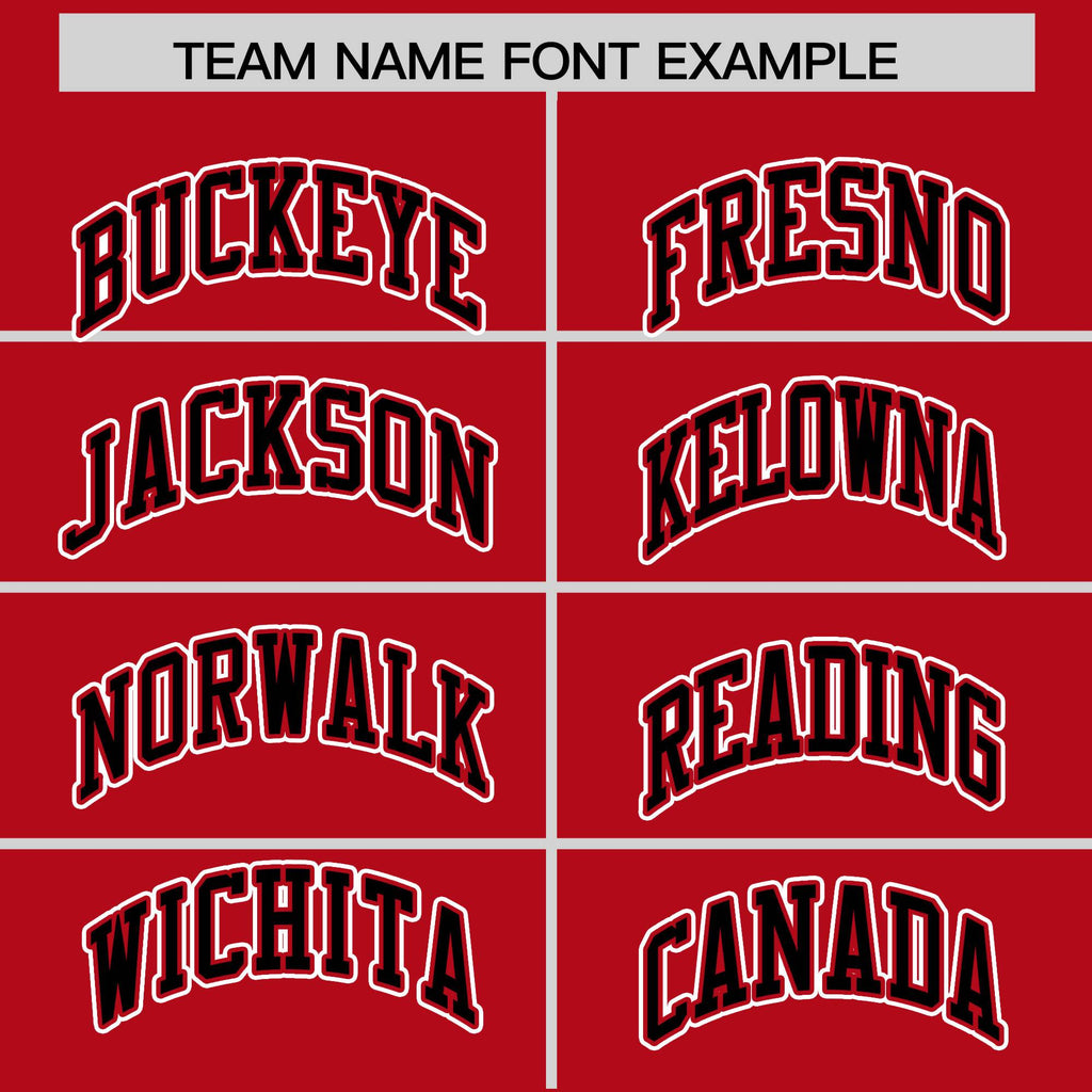 Custom Red Black Raglan Sleeves Varsity Full-Snap Letterman Two Tone Jacket Hoodie