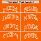Custom Orange White Raglan Sleeves Varsity Full-Snap Letterman Two Tone Jacket Hoodie
