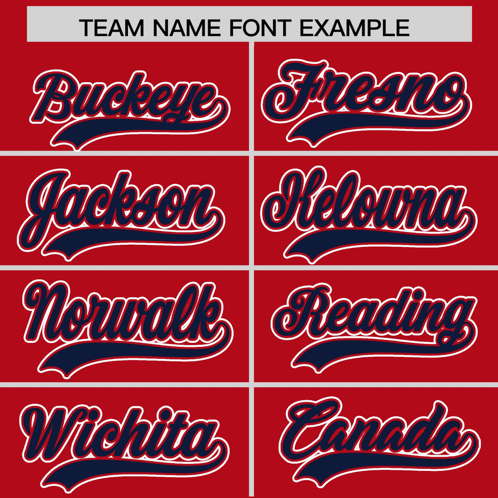 Custom Red Navy Raglan Sleeves Varsity Full-Snap Letterman Two Tone Jacket Hoodie
