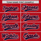 Custom Red Navy Raglan Sleeves Varsity Full-Snap Letterman Two Tone Jacket Hoodie