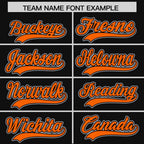 Custom Black Orange Raglan Sleeves Varsity Full-Snap Letterman Two Tone Jacket Hoodie