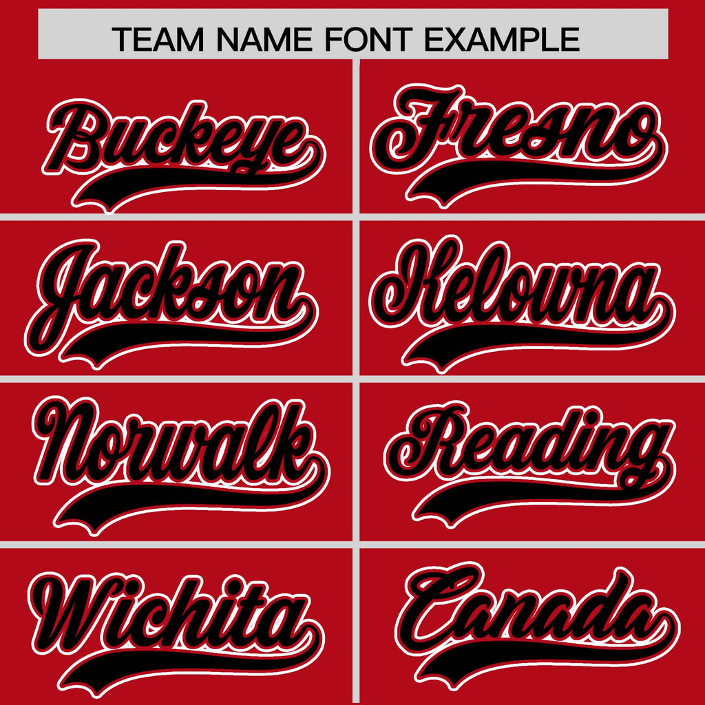 Custom Red Black Raglan Sleeves Varsity Full-Snap Letterman Two Tone Jacket Hoodie
