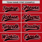 Custom Red Black Raglan Sleeves Varsity Full-Snap Letterman Two Tone Jacket Hoodie