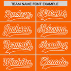 Custom Orange White Raglan Sleeves Varsity Full-Snap Letterman Two Tone Jacket Hoodie