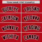 Custom Red Black Raglan Sleeves Varsity Full-Snap Letterman Two Tone Jacket Hoodie