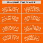 Custom Orange White Raglan Sleeves Varsity Full-Snap Letterman Two Tone Jacket Hoodie