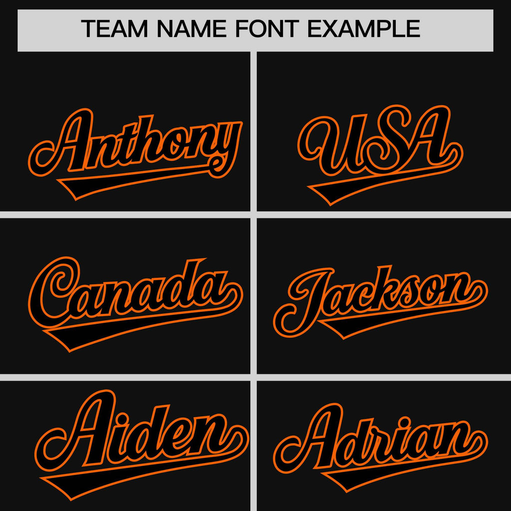 Custom Black Orange Raglan Sleeves Varsity Full-Snap Letterman Two Tone Jacket Hoodie