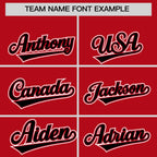Custom Red Black Raglan Sleeves Varsity Full-Snap Letterman Two Tone Jacket Hoodie
