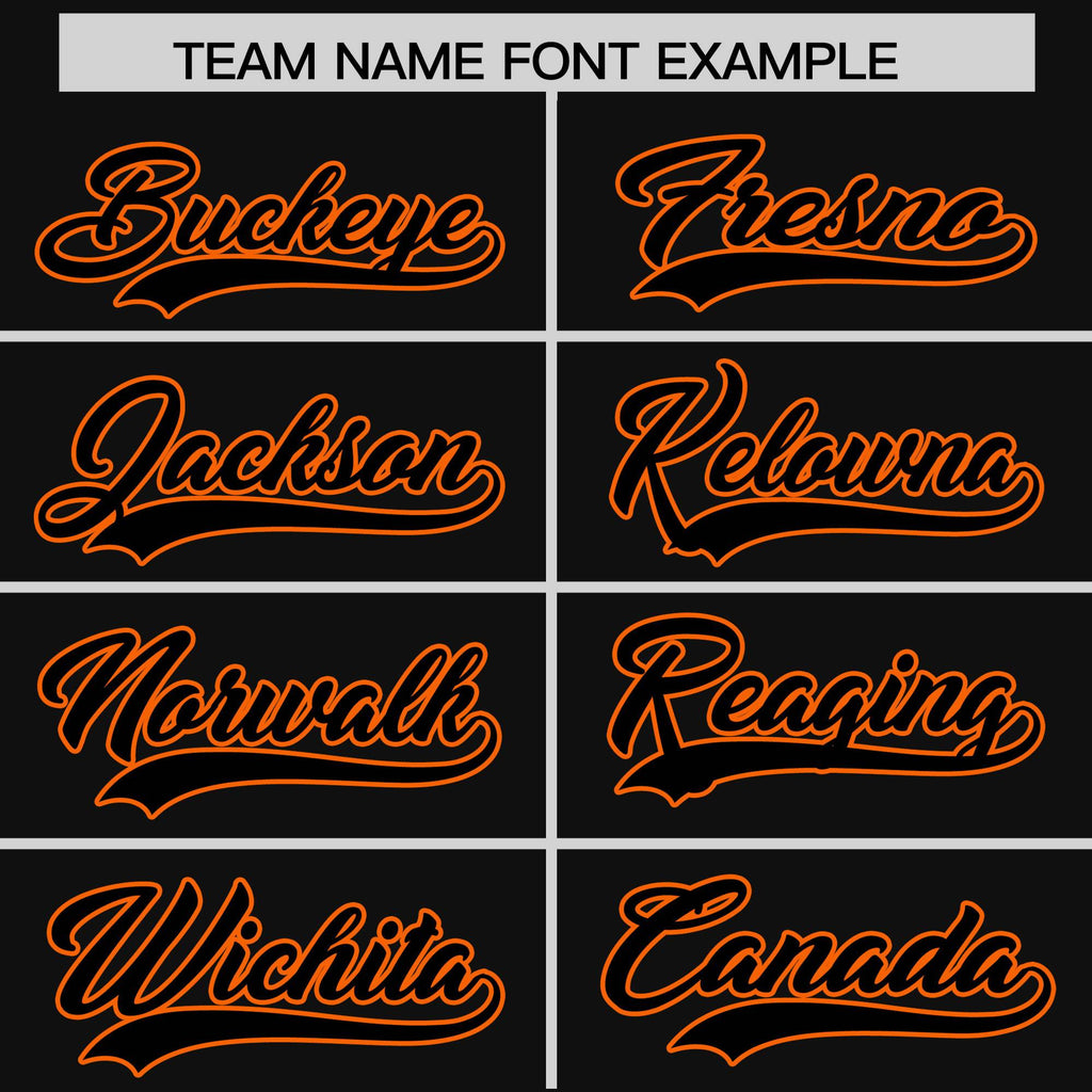 Custom Black Orange Raglan Sleeves Varsity Full-Snap Letterman Two Tone Jacket Hoodie