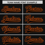 Custom Black Orange Raglan Sleeves Varsity Full-Snap Letterman Two Tone Jacket Hoodie