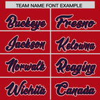 Custom Red Navy Raglan Sleeves Varsity Full-Snap Letterman Two Tone Jacket Hoodie