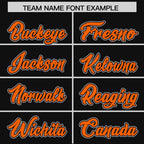 Custom Black Orange Raglan Sleeves Varsity Full-Snap Letterman Two Tone Jacket Hoodie