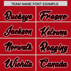 Custom Red Black Raglan Sleeves Varsity Full-Snap Letterman Two Tone Jacket Hoodie
