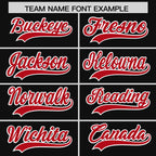 Custom Black Red Raglan Sleeves Varsity Full-Snap Letterman Three Stripes Jacket Hoodie