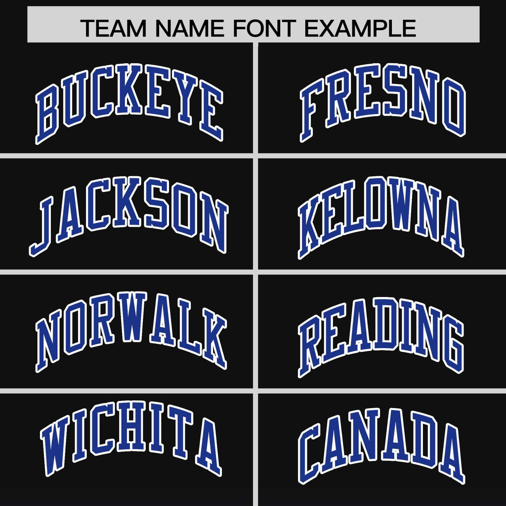Custom Black Royal Varsity Full-Snap Letterman Gradient Jacket Hoodie