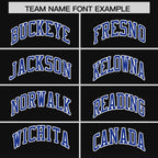 Custom Black Royal Varsity Full-Snap Letterman Gradient Jacket Hoodie