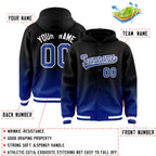 Custom Black Royal Varsity Full-Snap Letterman Gradient Jacket Hoodie
