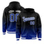 Custom Black Royal Varsity Full-Snap Letterman Gradient Jacket Hoodie