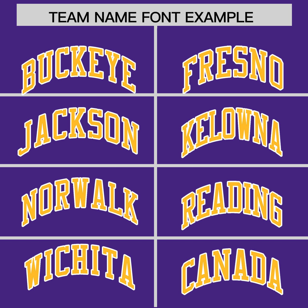 Custom Purple Gold Color Block Varsity Full-Snap Letterman Jacket Hoodie