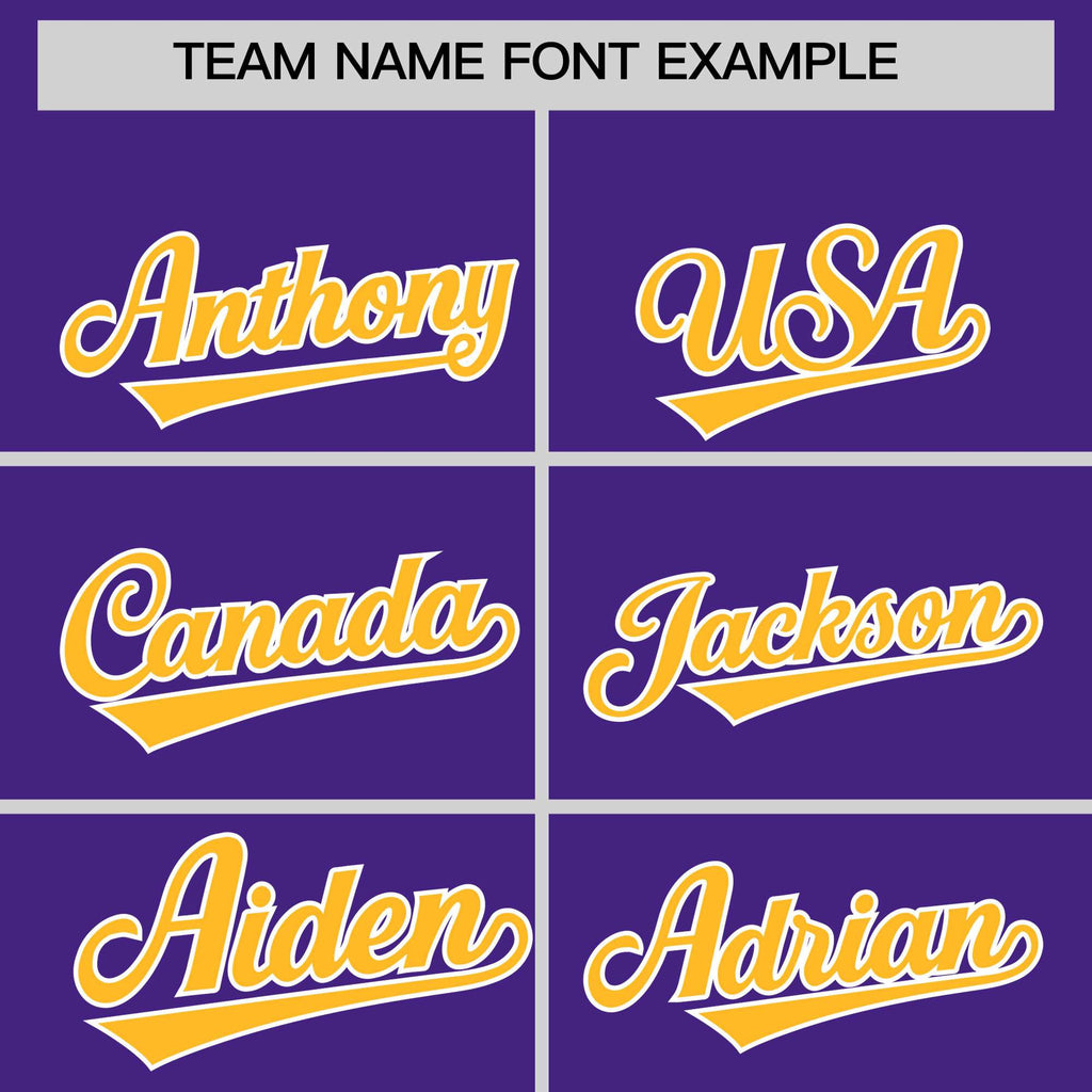 Custom Purple Gold Color Block Varsity Full-Snap Letterman Jacket Hoodie