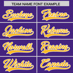 Custom Purple Gold Color Block Varsity Full-Snap Letterman Jacket Hoodie