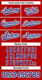 Custom Red Royal-White Classic Style Baseball Jersey For Women