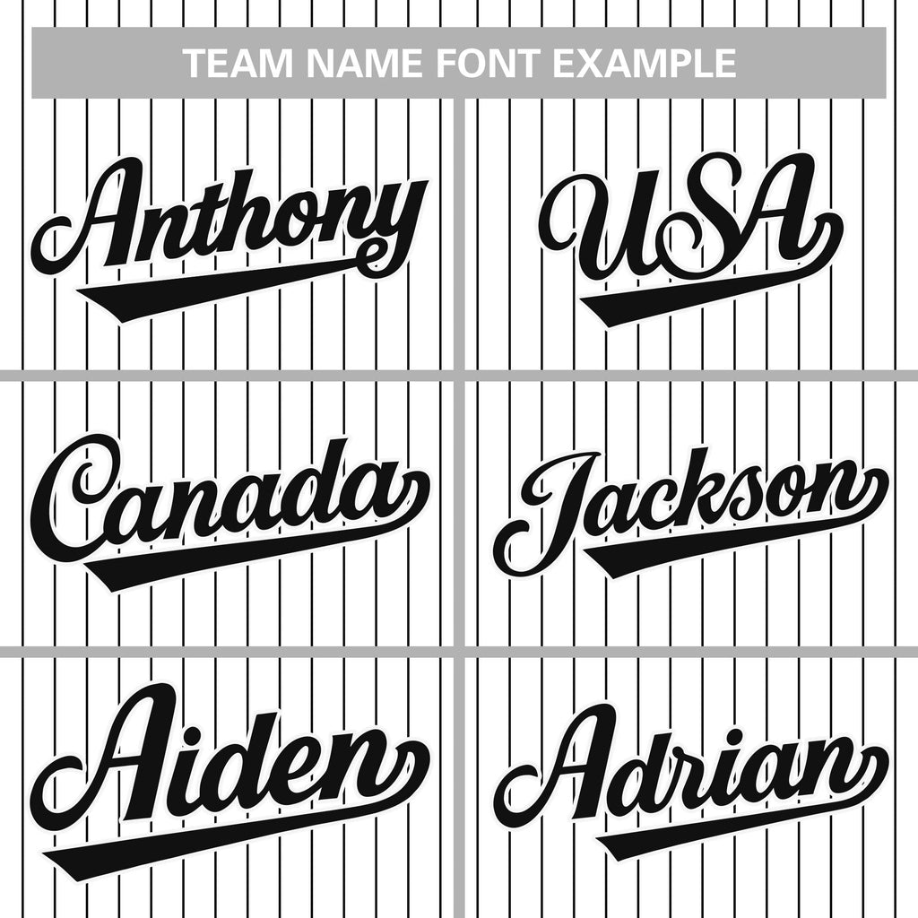 Custom Pinstripe Baseball Jersey Button Down Shirt Personalized for Adults/Youth