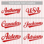 Custom Pinstripe Baseball Jersey Button Down Shirt Personalized for Adults/Youth