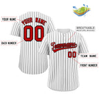 Custom Mens Personalized Pinstripe Baseball Jersey Team Sport Uniforms