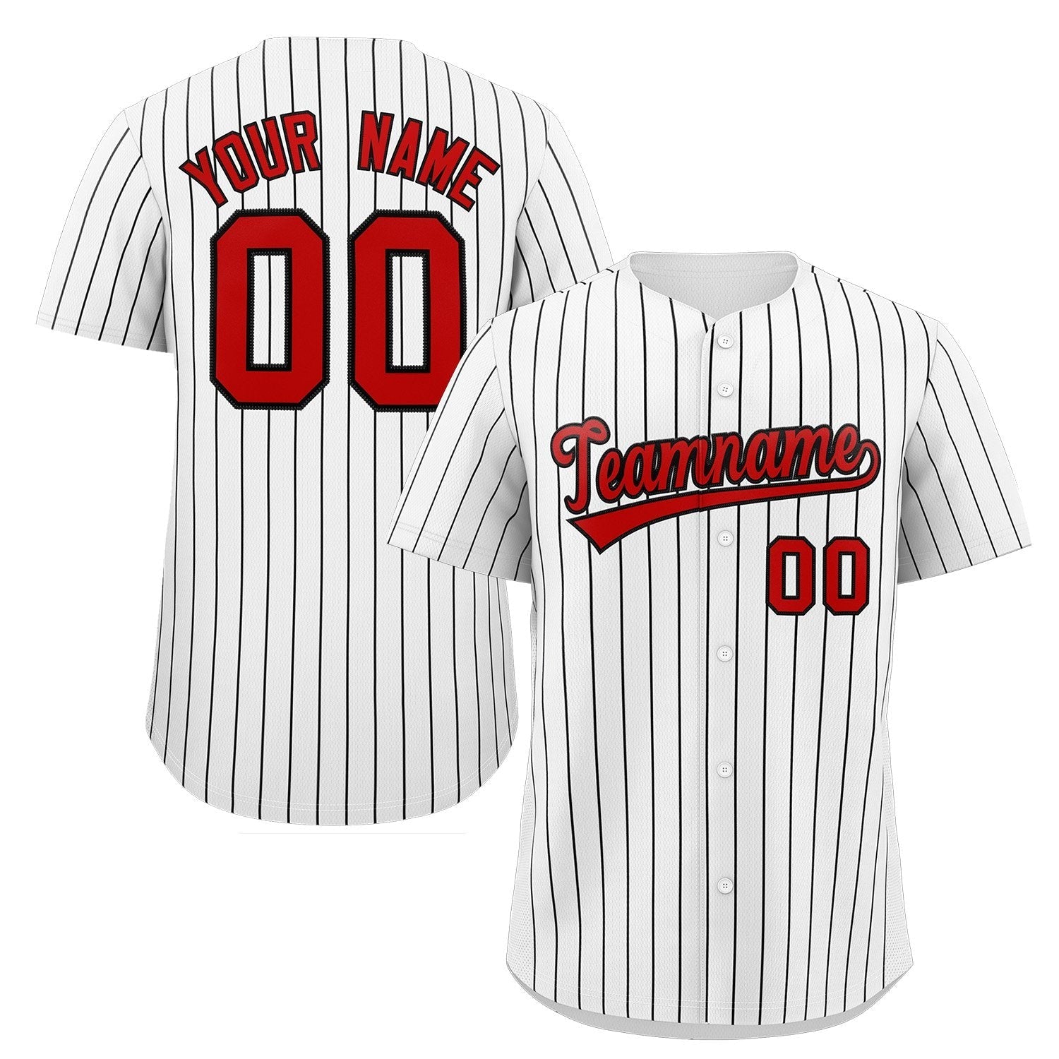 Custom Mens Personalized Pinstripe Baseball Jersey Team Sport Uniforms Main image