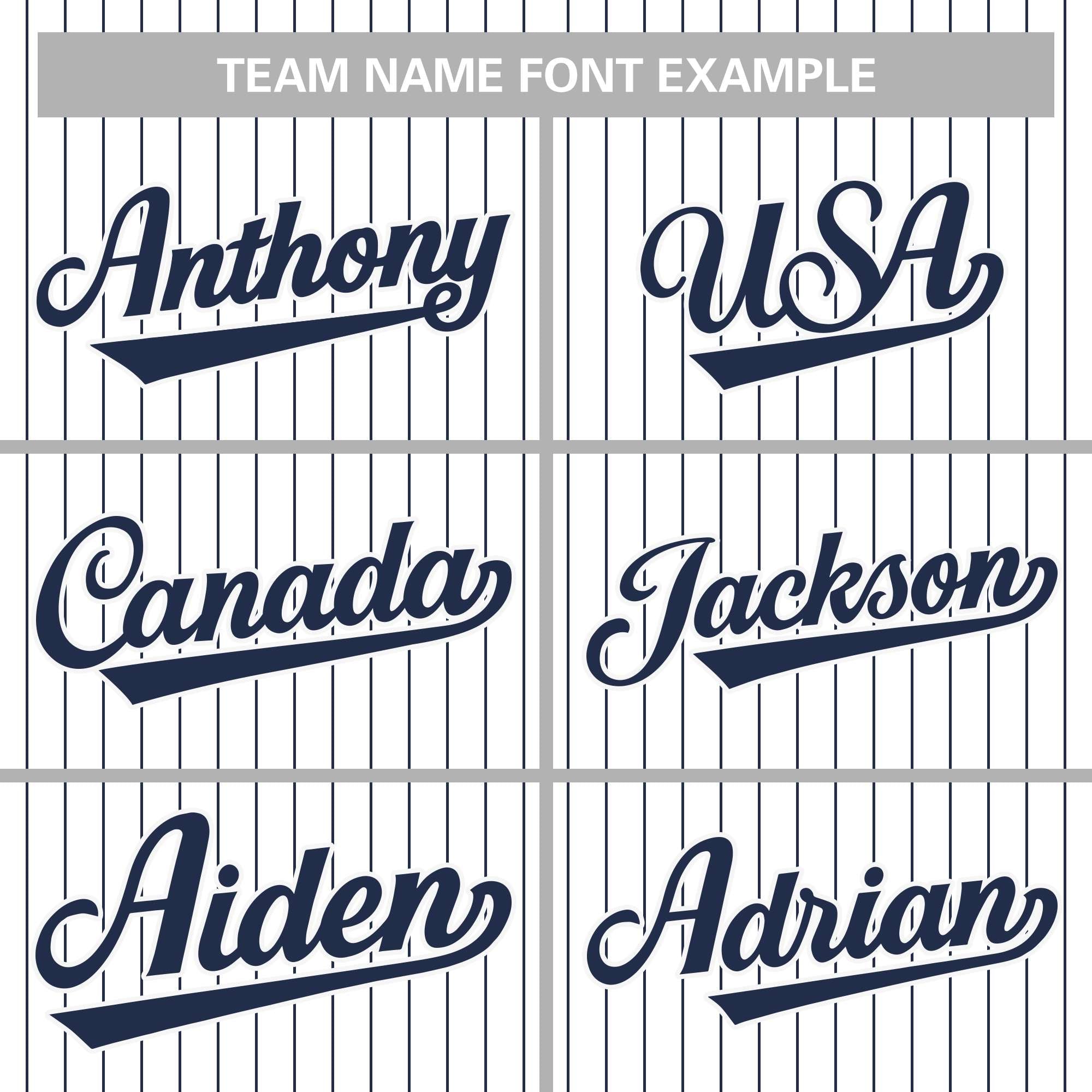 Custom Mens Personalized Pinstripe Baseball Jersey Team Sport Uniforms