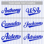 Custom Pinstripe Baseball Jerseys Personalized Button-Down Shirts for Teams