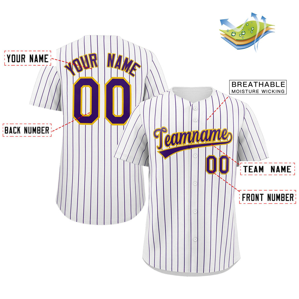 Custom Pinstripe Baseball Jerseys and Button-Down Shirts for Team Sports