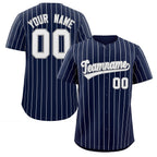 Custom Pinstripe Baseball Jersey Button Down Shirt Personalized for Adults/Youth