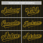 Custom Pinstripe Baseball Jersey Button Down Shirt Personalized for Adults/Youth