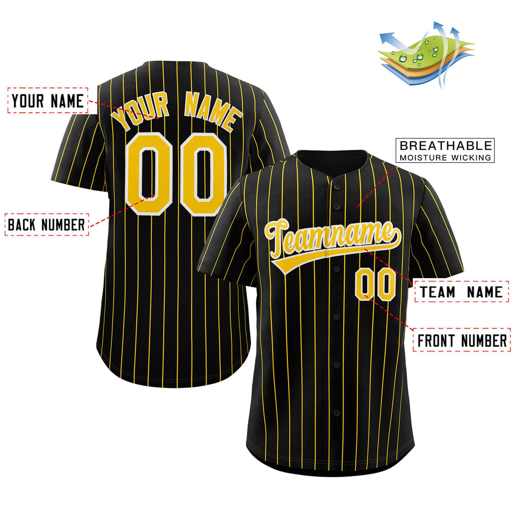 Custom Pinstripe Baseball Jerseys and Button-Down Shirts for Team Sports