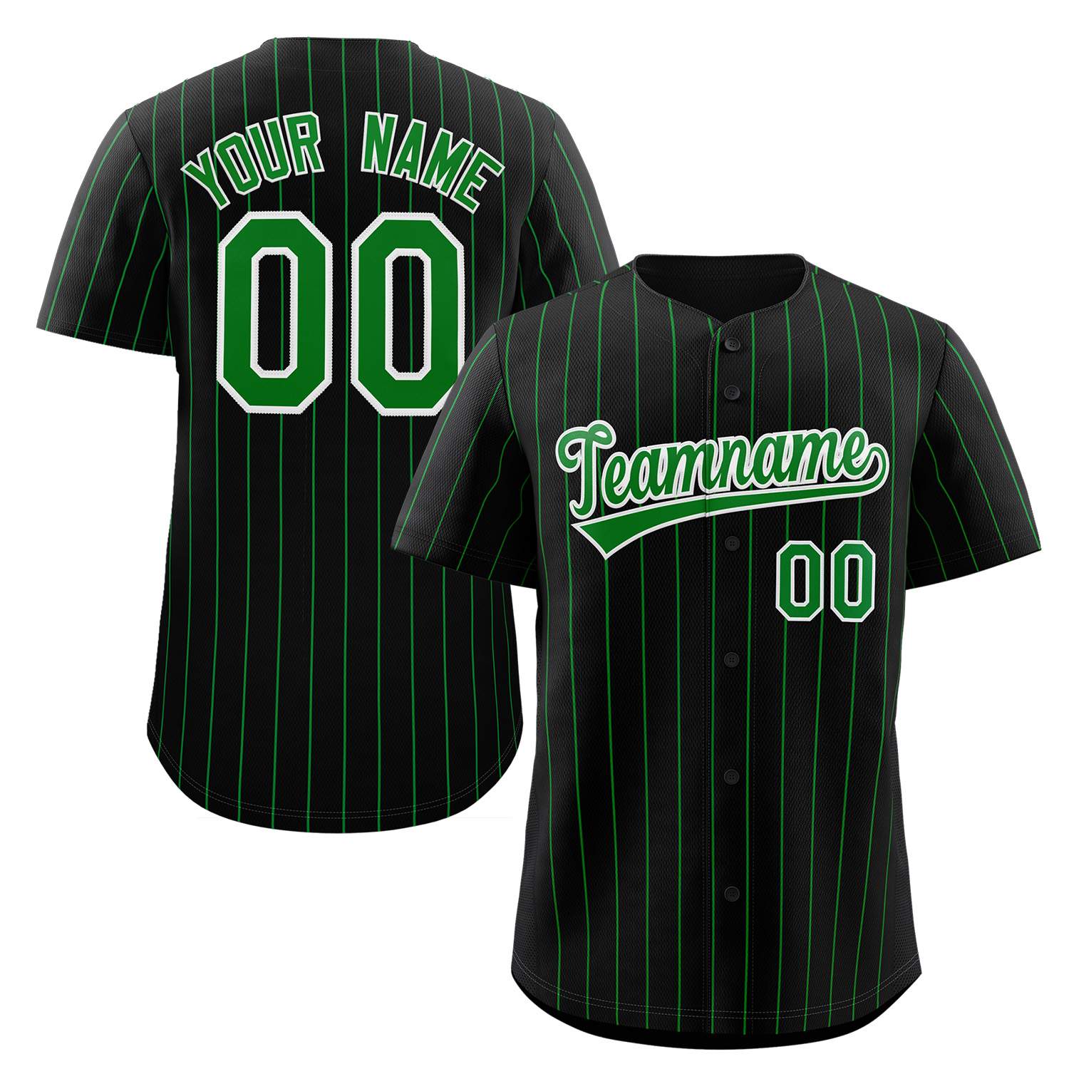 Custom Pinstripe Baseball Jerseys and Button-Down Shirts for Team Sports