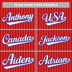 Custom Mens Personalized Pinstripe Baseball Jersey Team Sport Uniforms