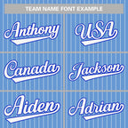 Custom Pinstripe Baseball Jersey Button Down Shirt Personalized for Adults/Youth