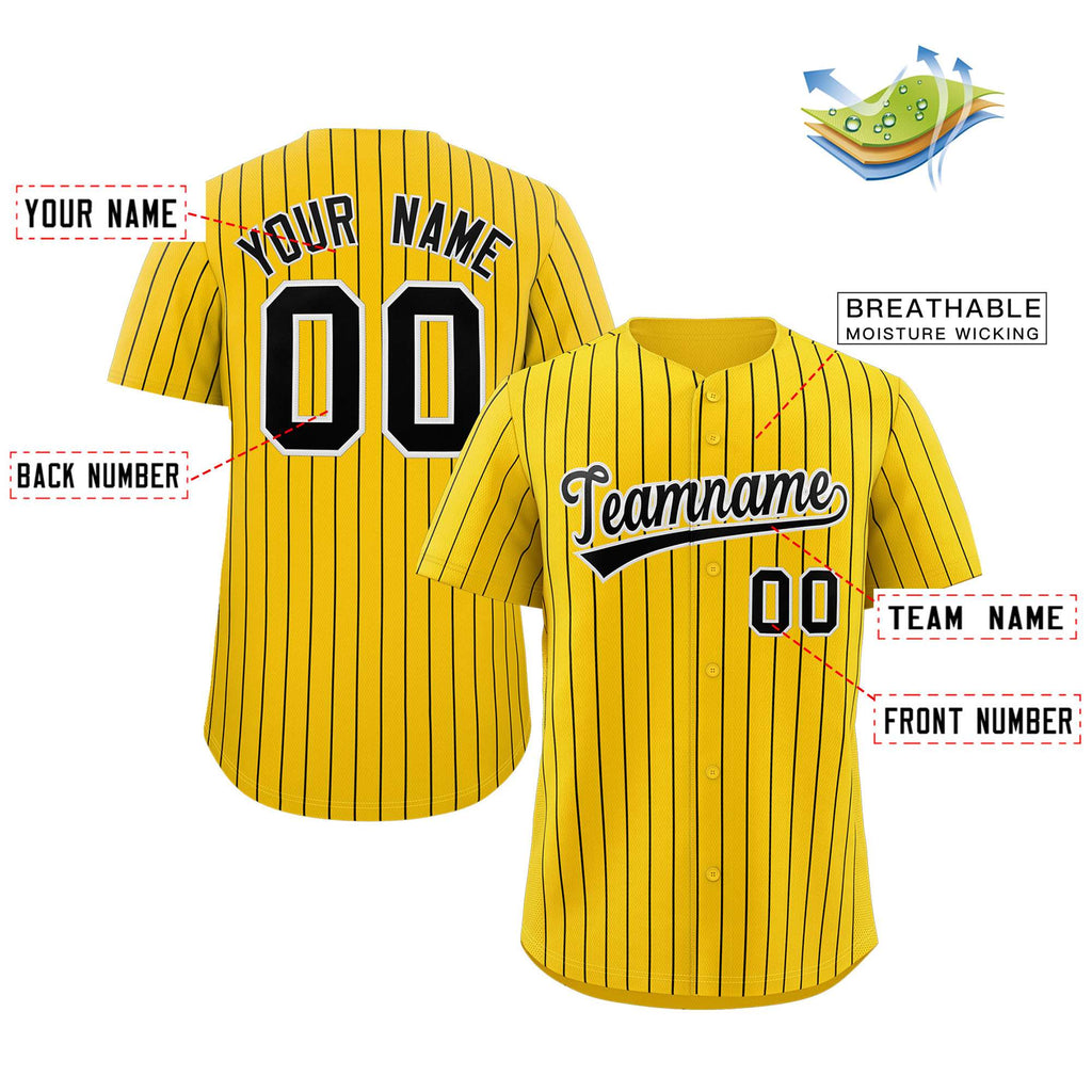 Custom Mens Personalized Pinstripe Baseball Jersey Team Sport Uniforms
