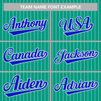Custom Pinstripe Baseball Jersey Button Down Shirt Personalized for Adults/Youth