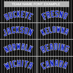 Custom Black Royal-White Stripe Fashion Authentic Baseball Jersey