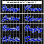 Custom Black Royal-White Stripe Fashion Authentic Baseball Jersey