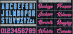 Custom Black Pink-Powder Blue Stripe Fashion Authentic Baseball Jersey