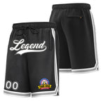 Custom Black White Basketball Shorts