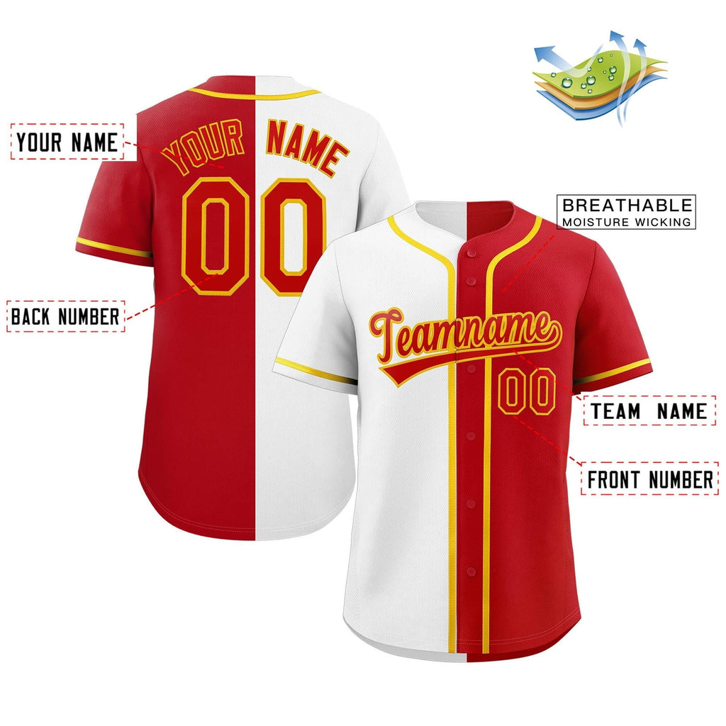 Custom Button Down Baseball Jersey Split Personalized Stitched Shirts for Adults/Youth
