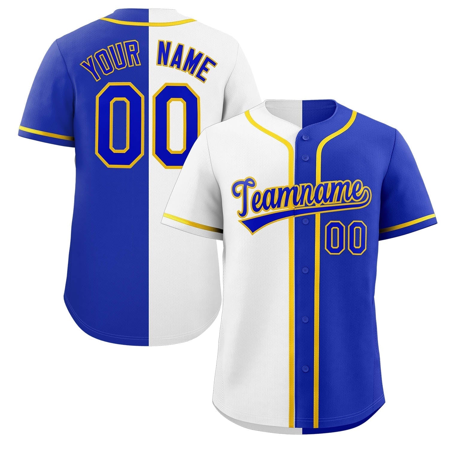 Custom Button Down Baseball Jersey Split Personalized Stitched Shirts for Adults/Youth