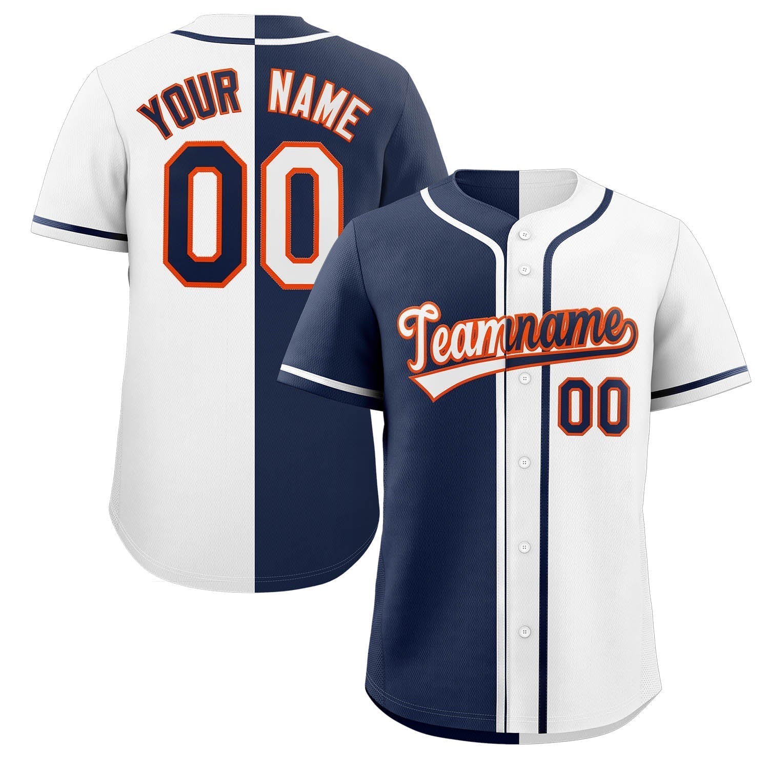 Custom Button Down Baseball Jersey Split Personalized Stitched Shirts for Adults/Youth